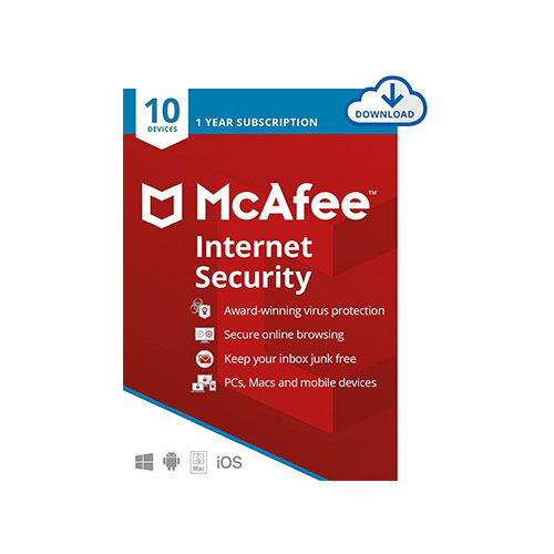 free mcafee internet security for 1 year
